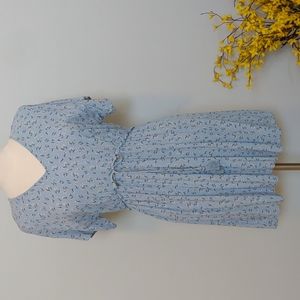 Mini Dress Bebop Blue Floral Large Juniors